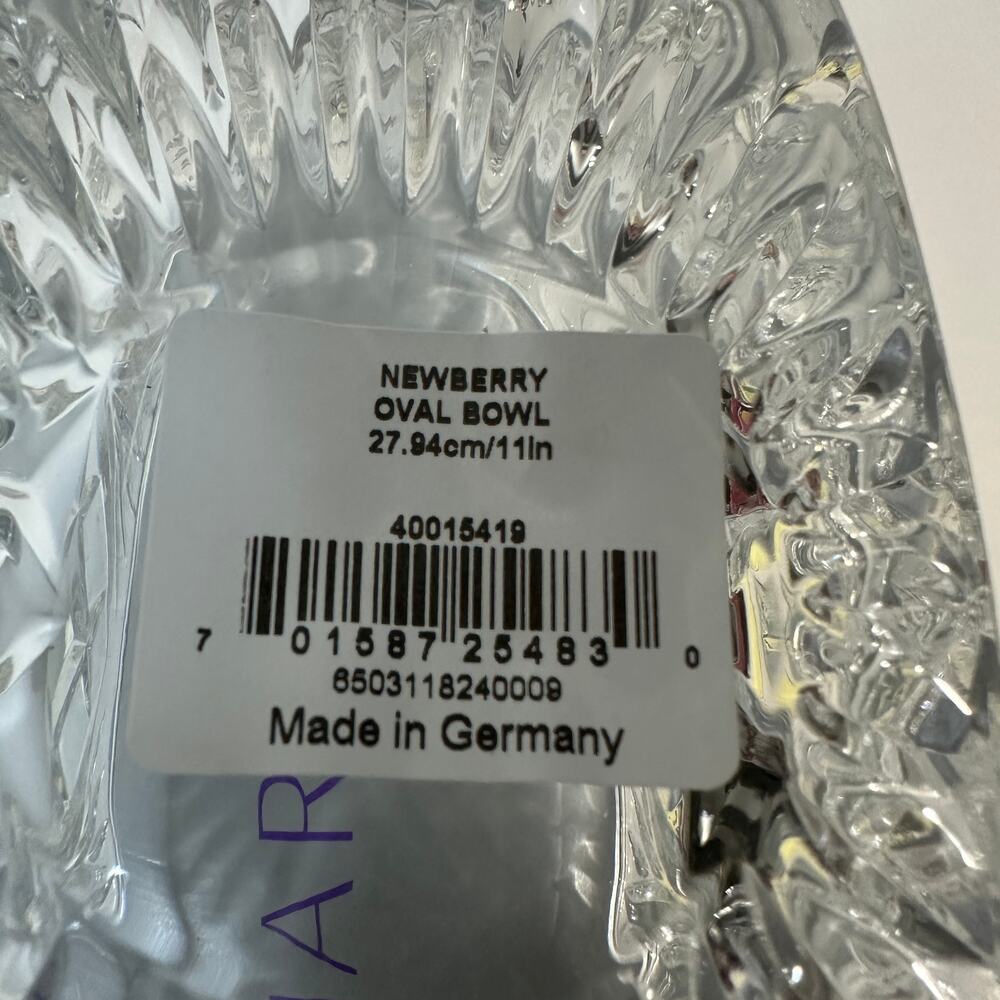 Waterford Marquis Newberry 11" Oval Crystal Bowl NIB - Picture 4 of 5